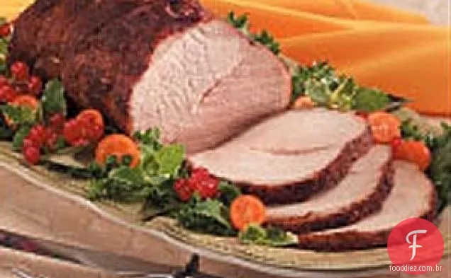 Lombo de porco assado caribenho