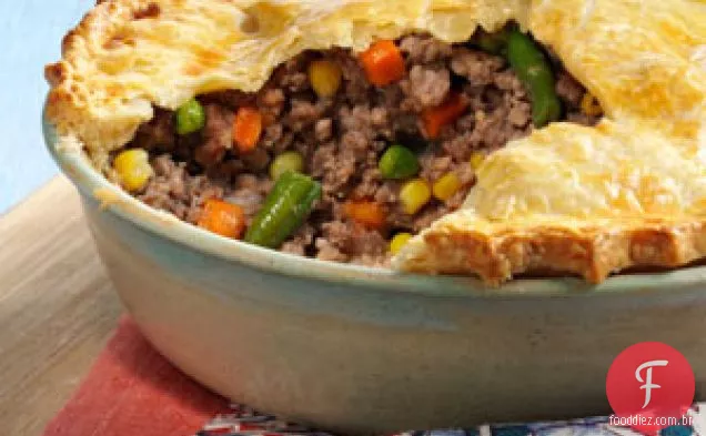 Torta Francesa de Carne e Legumes