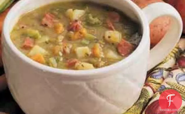 Sopa de ervilha com presunto