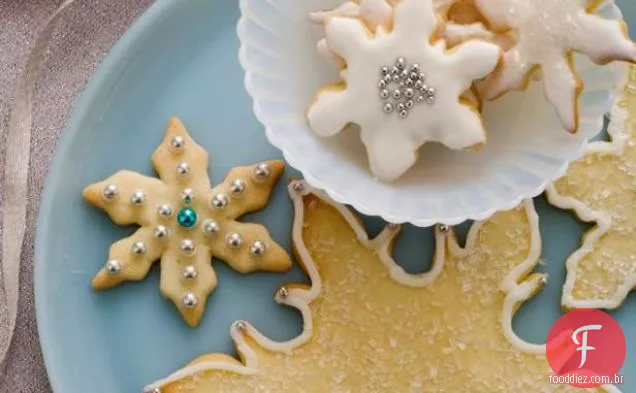 Biscoitos de floco de neve