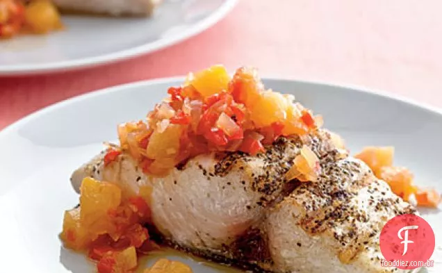 Mahimahi com Chutney de abacaxi