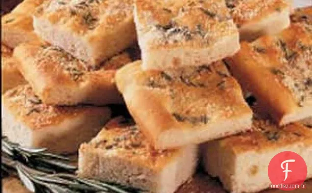 Quadrados de Pão Focaccia