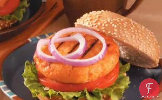 Hambúrgueres de Salmão Teriyaki