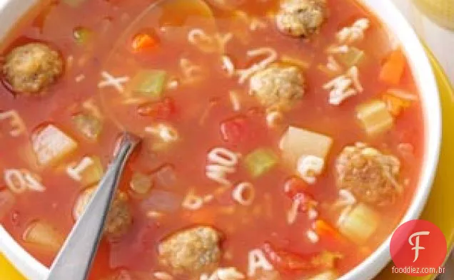 Sopa de Alfabeto de Almôndega