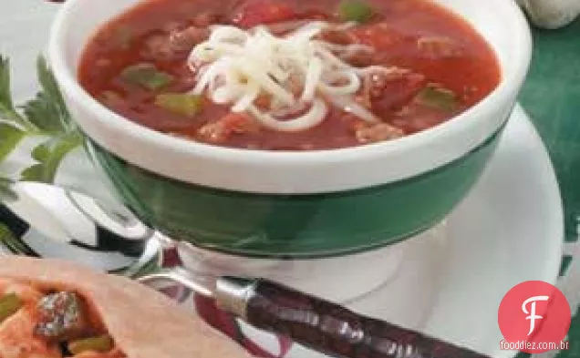 Sopa De Salsicha E Tomate