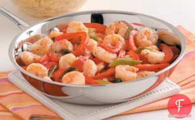 Camarão saboroso com limão e alho