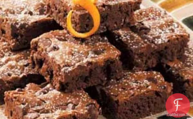 Brownies Duplos de Chocolate e Laranja