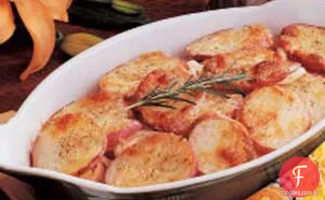 Rodadas de batata com parmesão