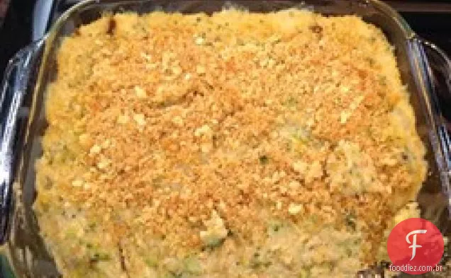 Caçarola de quinoa e brócolis