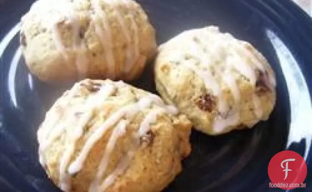 Cookies ingleses antigos de limão e cranberry