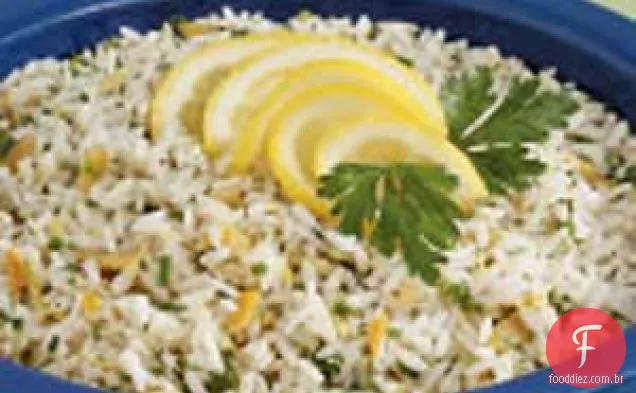 Arroz com ervas com limão