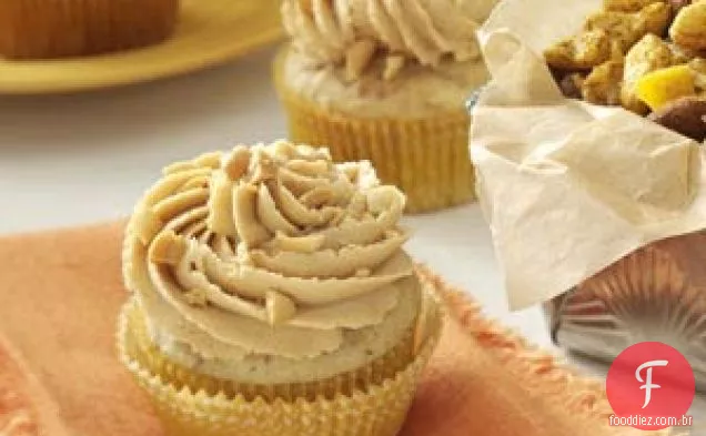 Cupcakes de amendoim e banana