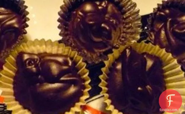 Trufas de chocolate amargo crepuscular
