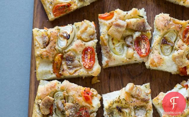 Barriga De Porco E Receita De Focaccia De Cebola Pippollini