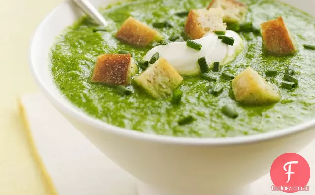 Broccolini-receita de sopa de Cebolinha