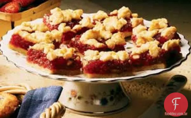 Barras de cranberry e laranja