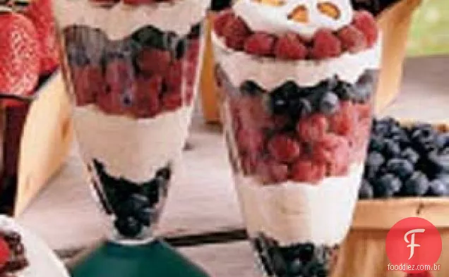 Parfaits de estrelas e listras