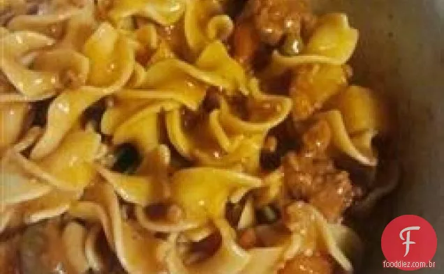 Carne moída em fogão lento e misturada