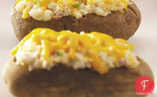Batatas Recheadas com Bacon e Cheddar