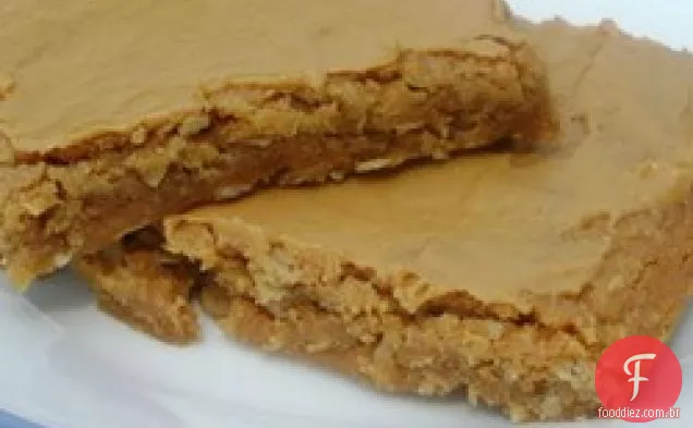 Manteiga de amendoim e brownies de aveia