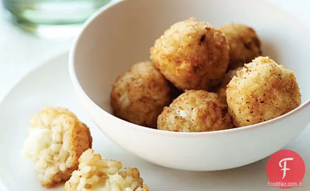 Cebola verde e Fontina Arancini