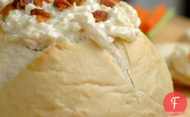 Vidalia Cebola Mergulho Com Bacon Desmorona