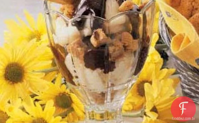 Parfait de biscoito de manteiga de amendoim