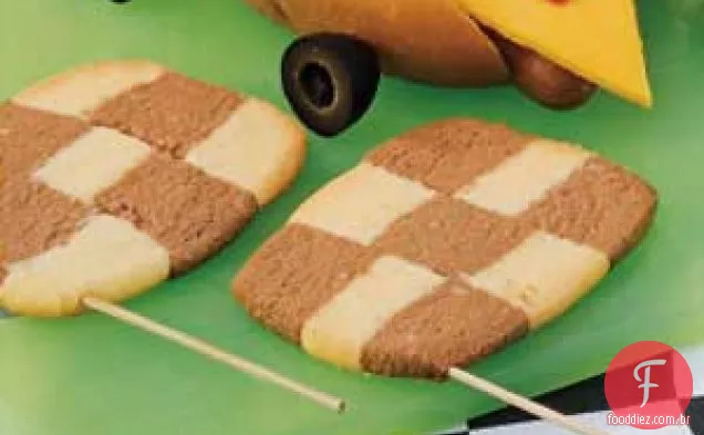 Cookies de bandeira quadriculada