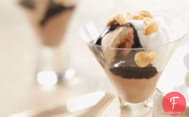 Sundaes de canela e mocha