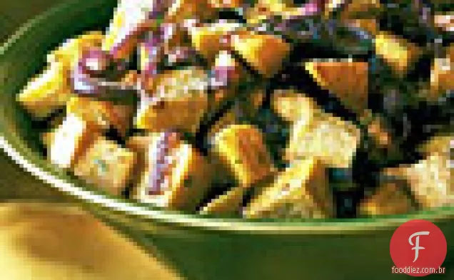 Batata-Doce Assada E Cebola Com Alecrim E Parmesão