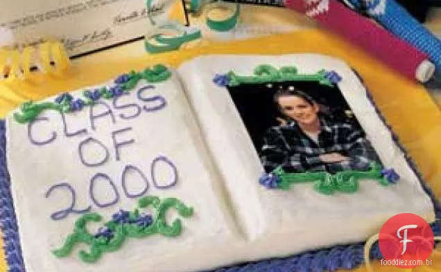 Bolo de álbum de fotos de formatura