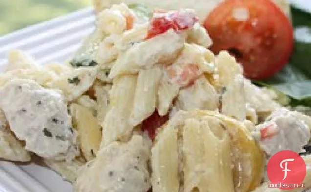 Frango Alfredo com Abóbora de Verão