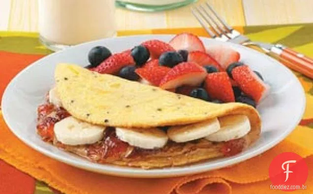 Omelete de Manteiga de Amendoim e Geléia