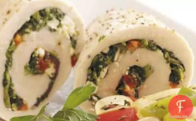 Rolinhos de Frango com Espinafre e Feta