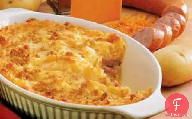 Batata com linguiça defumada