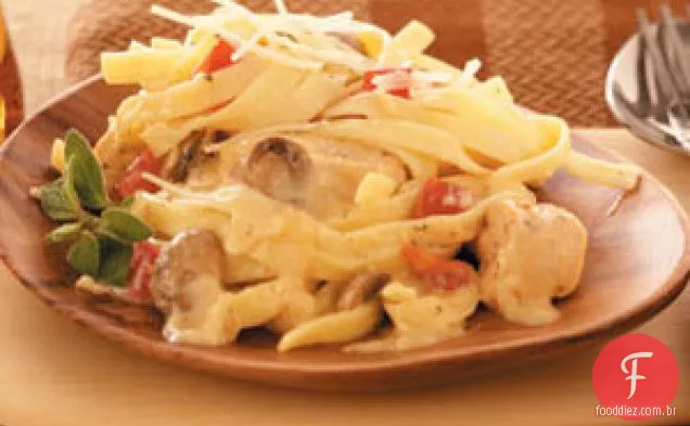 Makeover Frango Fettuccine Alfredo