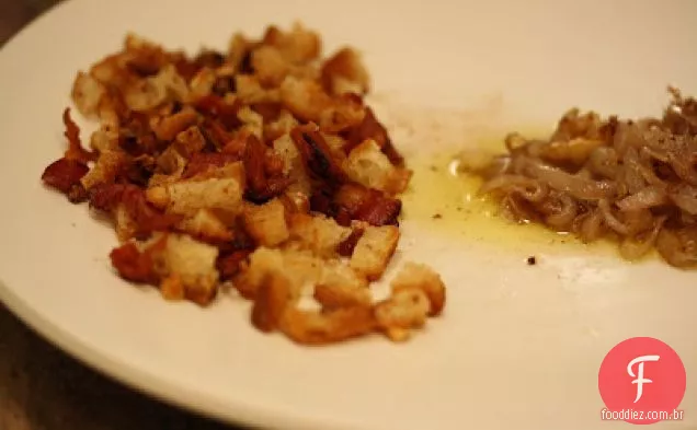 Orecchiette Carbonara Com Cebolinhas E Tomates Secos