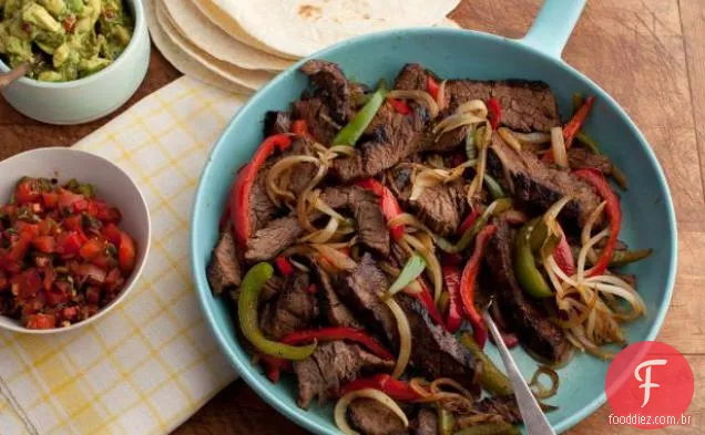 Fajitas escaldantes com medalha de ouro