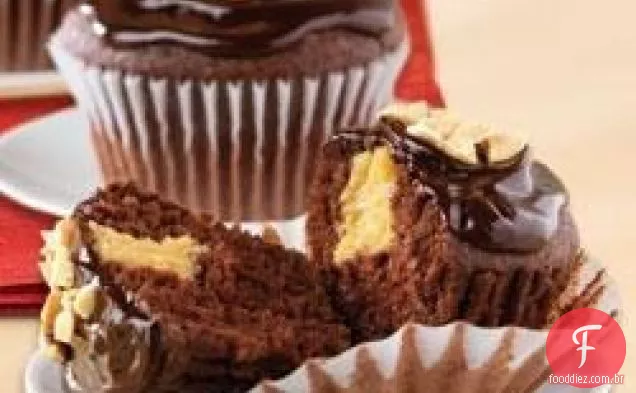 Cupcakes de manteiga de amendoim e chocolate da KRAFT
