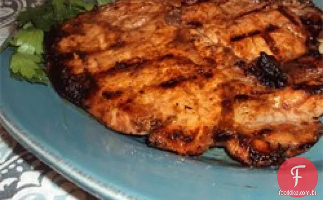 Costeletas de porco para churrasco italiano