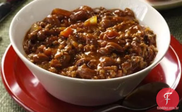 Carne farta e feijão com pimenta