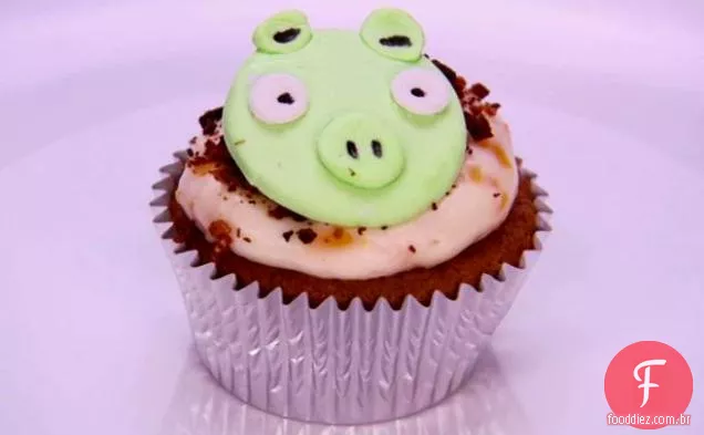 Cupcakes de torta de lua de banana