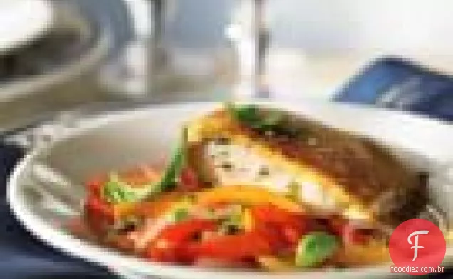 Peixe com crosta de pão