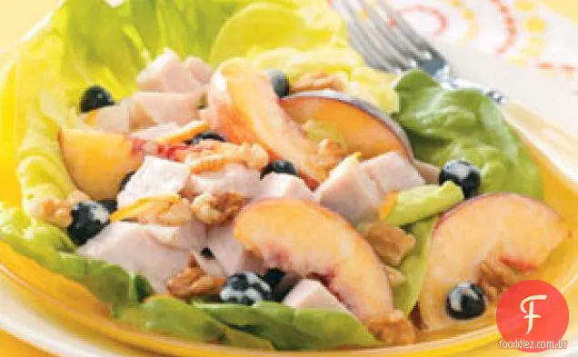 Saladas de peru com frutas