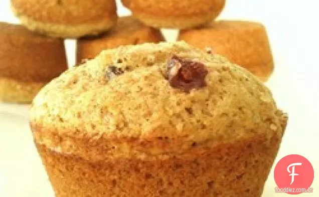 Muffins de Trigo Integral com Limão e Cranberry