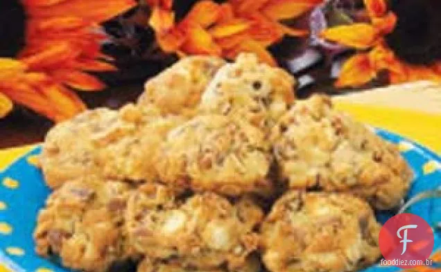 Chips em abundância, biscoitos