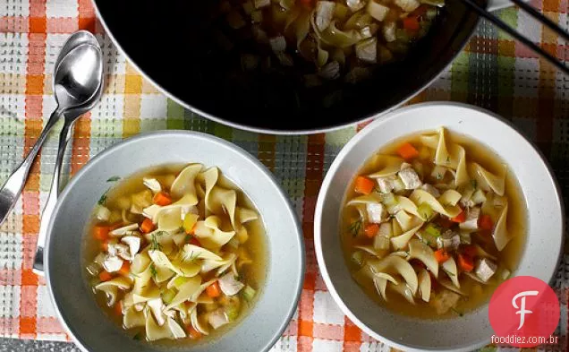Sopa De Macarrão De Frango