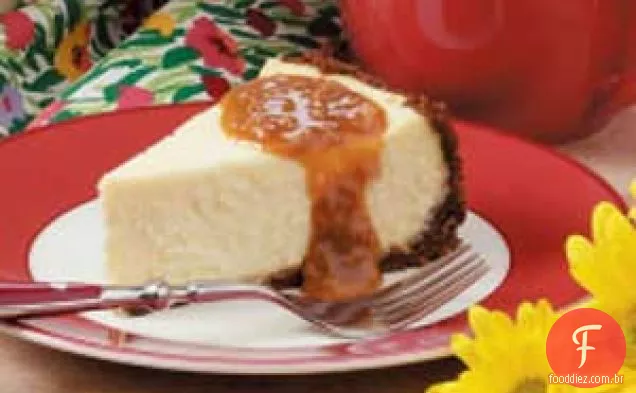 Cheesecake de gengibre e caramelo