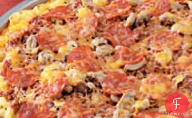 Pizza de Macarrão com Queijo