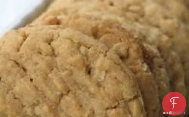 Biscoitos de aveia e manteiga de amendoim